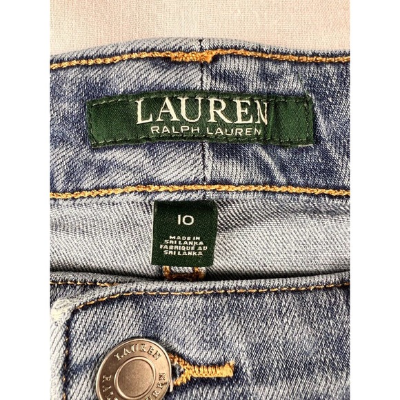 Lauren By Ralph Lauren Women's BOHO Skinny Ankle Jeans, Raw Hem. Size 10 - Picture 3 of 5